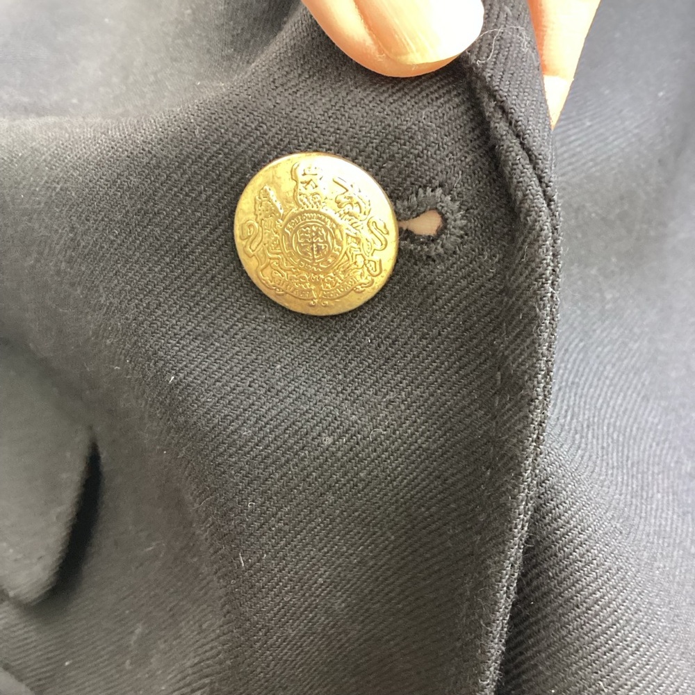 J. Crew SchoolBoy Black Blazer Jacket Gold Buttons Women’s Size 2 Academia Work - Picture 5 of 15